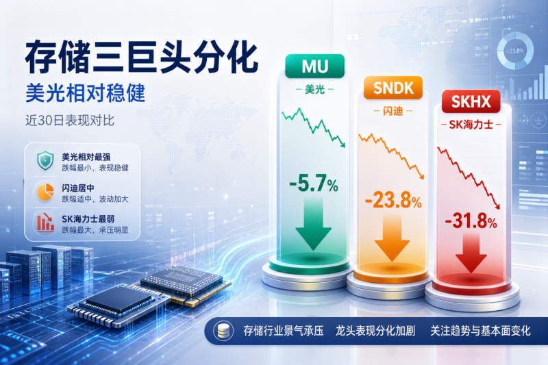美光成存储御三家中相对稳健一侧,SK 海力士跑输约 26 个百分点-指挥使社区 - 真实线索、热点议题与深度观察