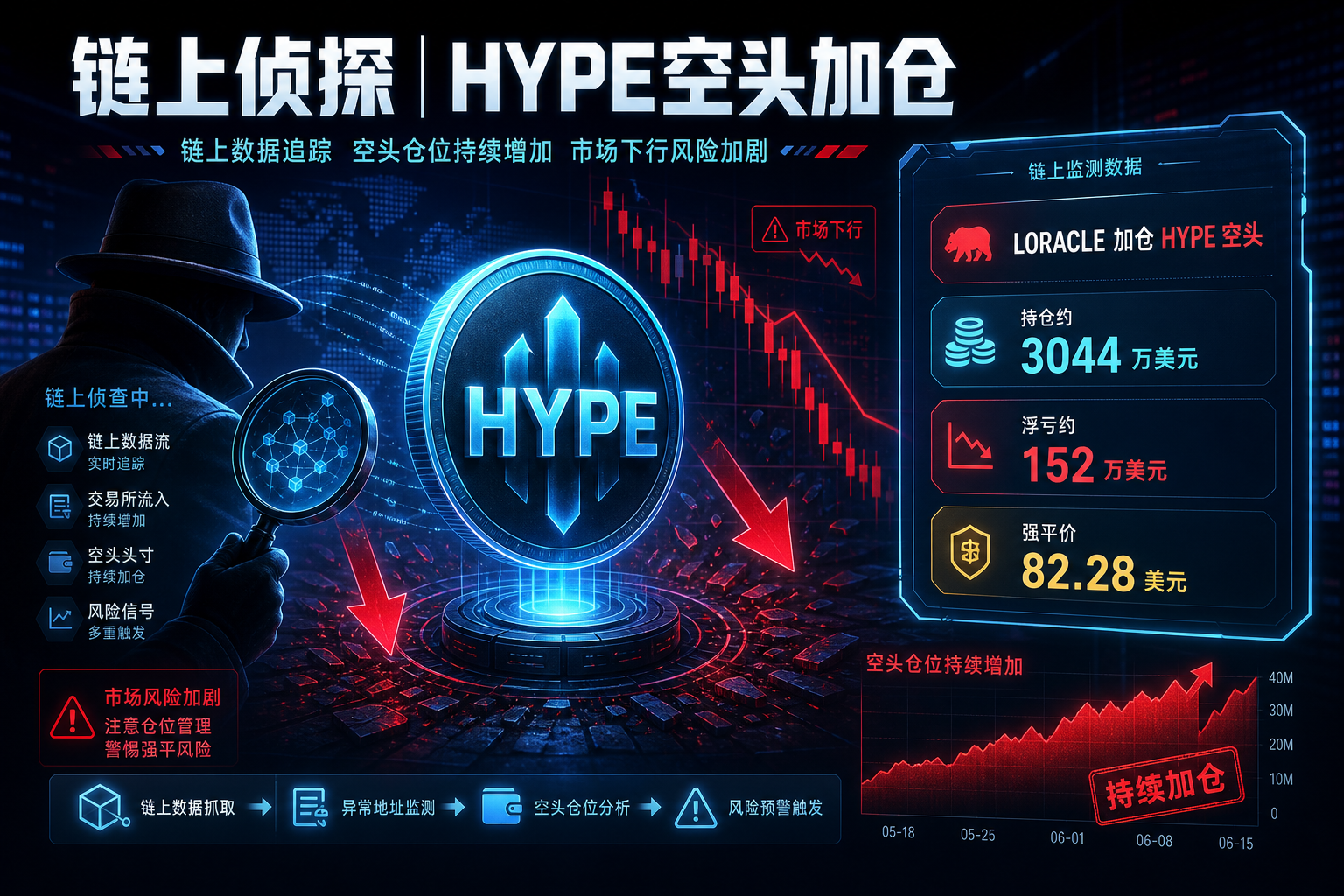 链上侦探｜LORACLE继续加仓 HYPE 空头，持仓规模升至约 3044 万美元