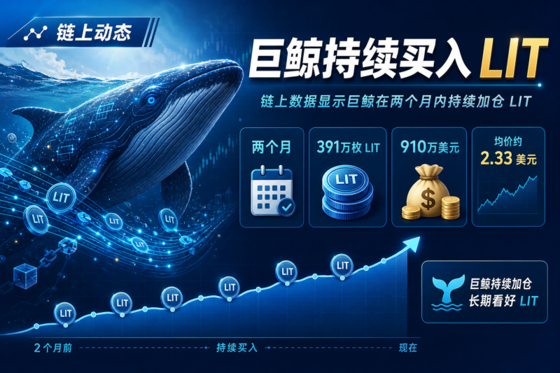 链上动态:某巨鲸两个月买入 391 万枚 LIT-指挥使社区 - 真实线索、热点议题与深度观察