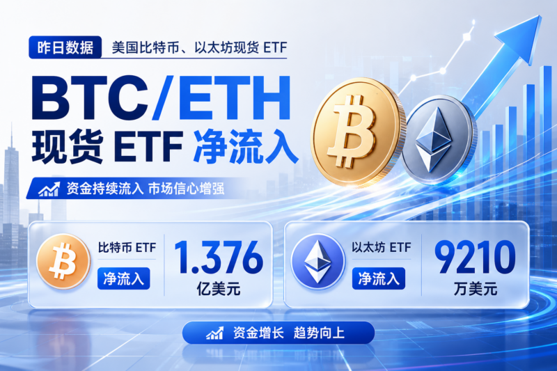 美国比特币、以太坊现货 ETF 昨日均录得净流入-指挥使社区 - 真实线索、热点议题与深度观察