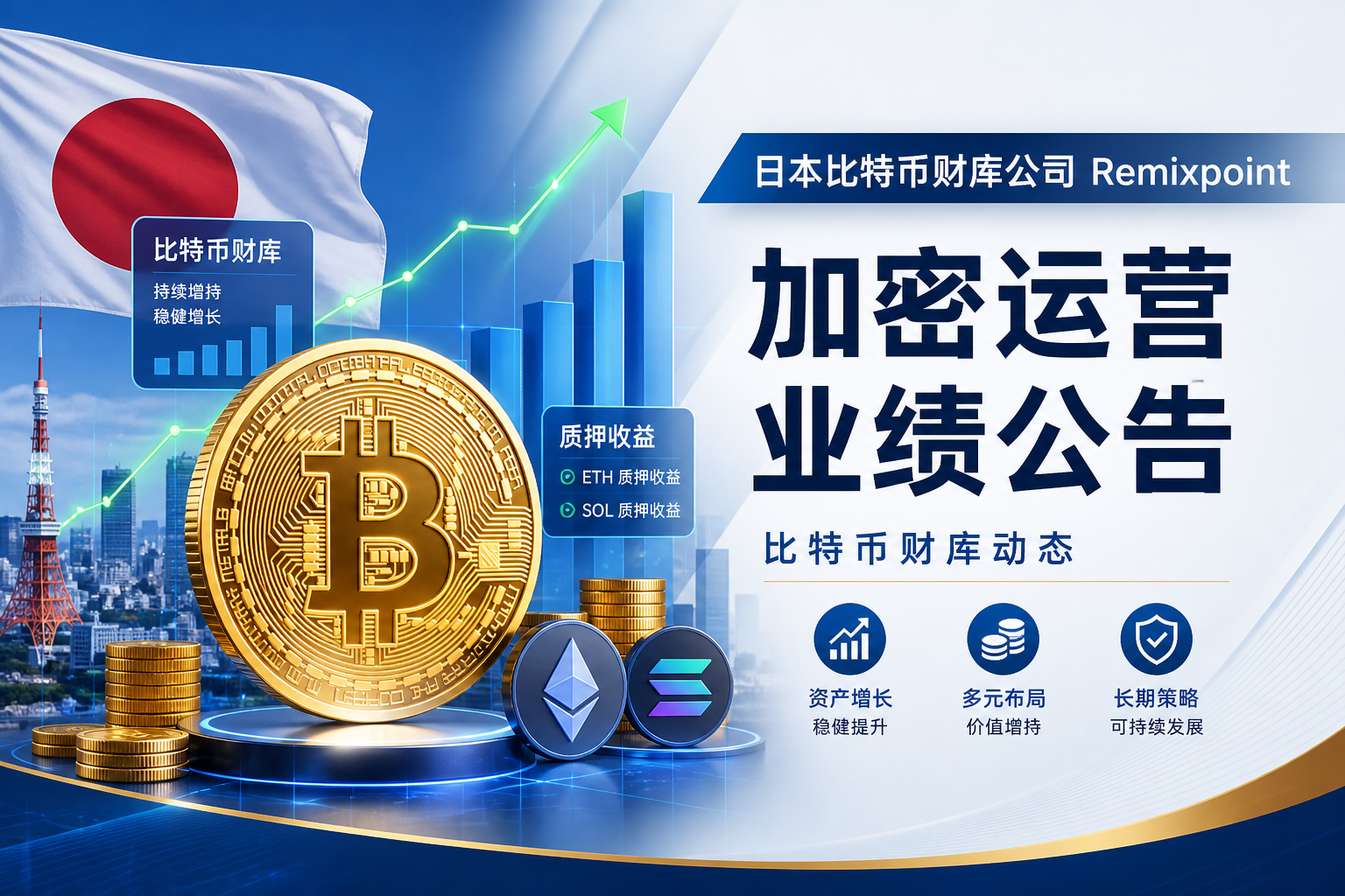 日本比特币财库公司 Remixpoint 发布加密运营业绩公告