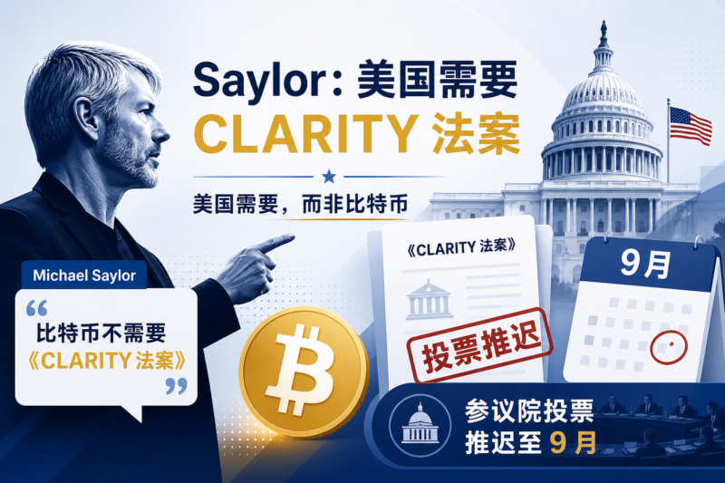 Michael Saylor:比特币不需要《CLARITY 法案》,美国需要-指挥使社区 - 真实线索、热点议题与深度观察