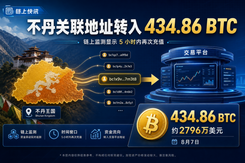 不丹王国关联地址向 Binance 转入 434.86 枚 BTC-指挥使社区 - 真实线索、热点议题与深度观察