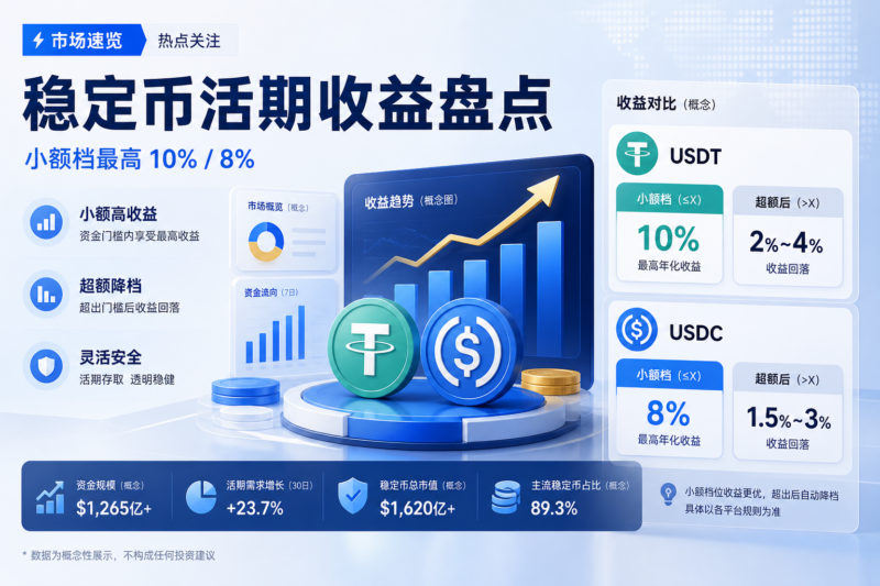 主流 CEX 稳定币活期收益盘点:USDT 小额档最高 10%,USDC 最高 8%-指挥使社区 - 真实线索、热点议题与深度观察