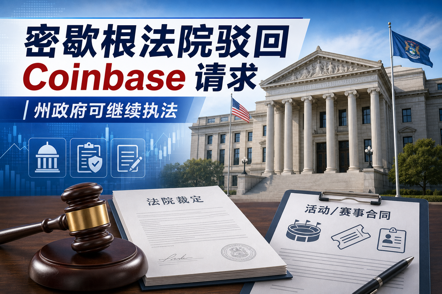密歇根州法官驳回 Coinbase 阻止州政府执法的请求