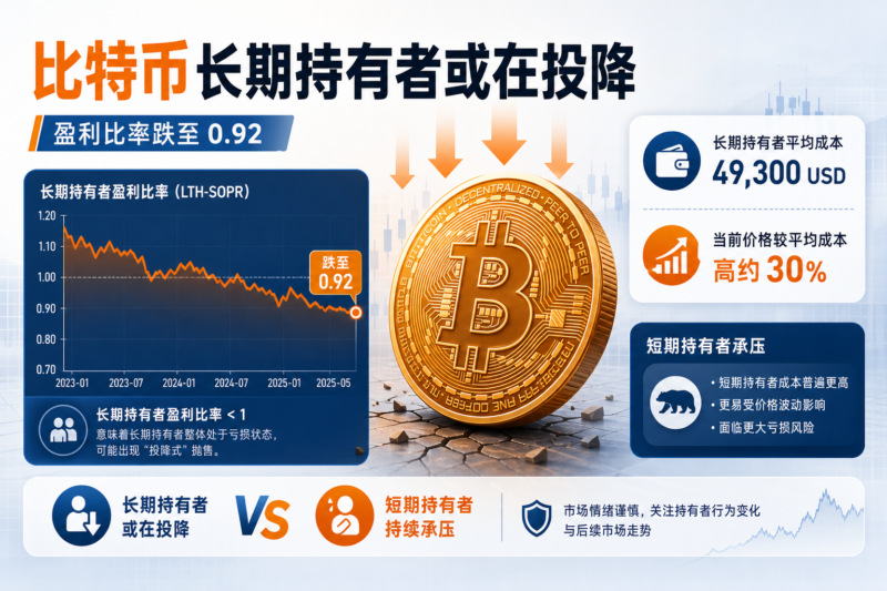 分析师:比特币长期持有者或正在“投降”-指挥使社区 - 真实线索、热点议题与深度观察