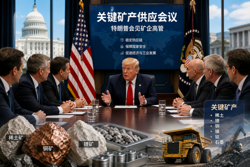 特朗普将与矿企高管会面,讨论关键矿产供应-指挥使社区 - 真实线索、热点议题与深度观察