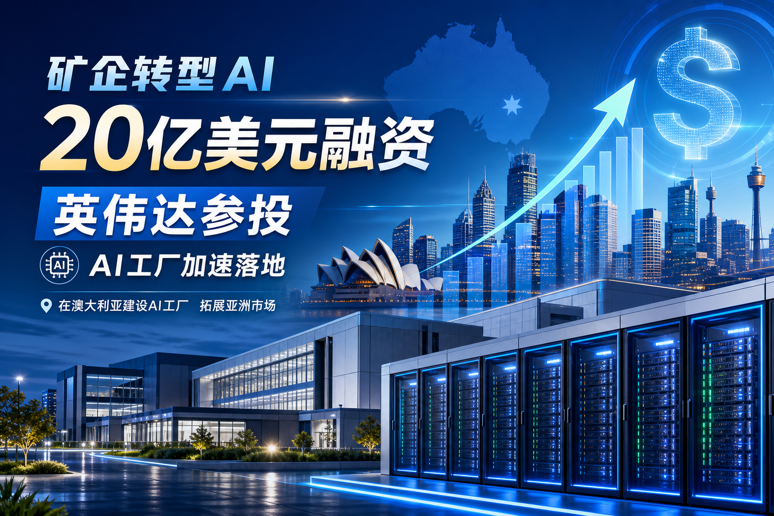 矿企转型 AI 再添案例:Firmus 完成 20 亿美元股权融资,英伟达参投