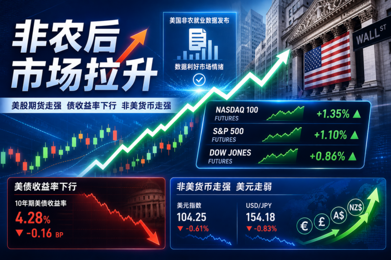 非农数据公布后,美股股指期货快速拉升-指挥使社区 - 真实线索、热点议题与深度观察