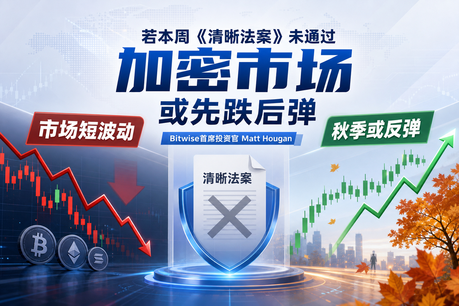 Bitwise CIO：若 Clarity Act 本周未通过，加密市场或先抑后扬