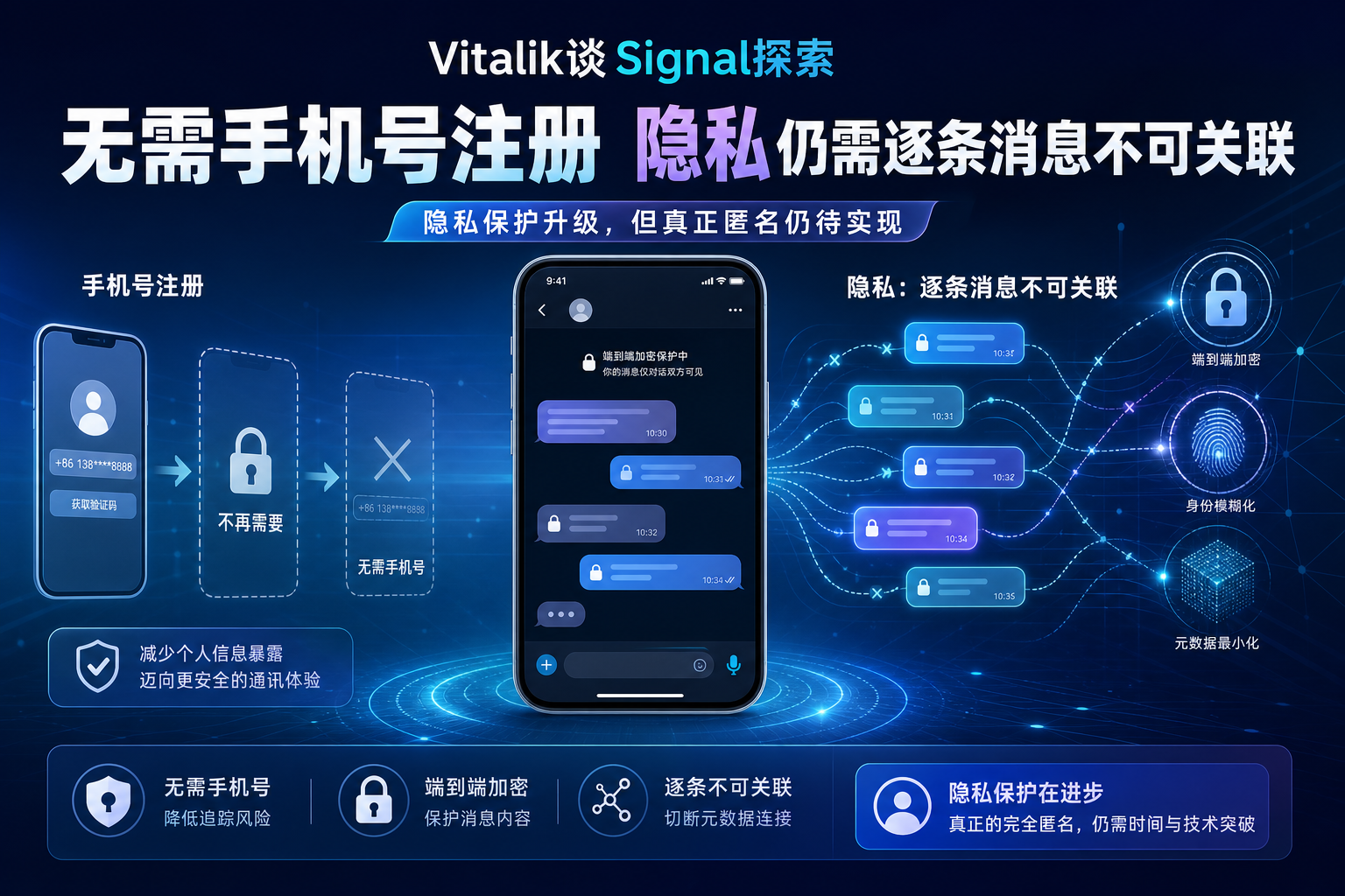 Vitalik:Signal 正探索无需手机号注册,真正隐私仍需“逐条消息不可关联”