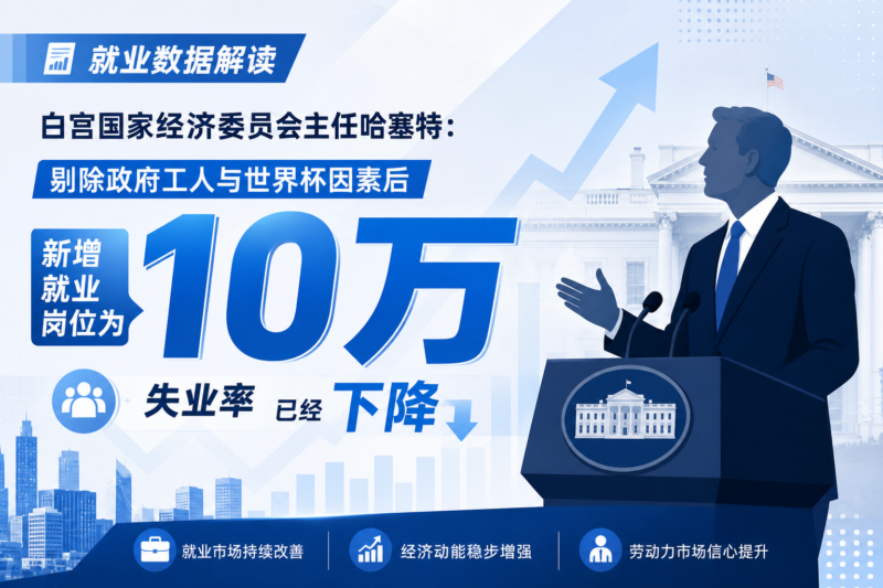 哈塞特:剔除政府工人与世界杯因素后,新增就业岗位为10万个-指挥使社区 - 真实线索、热点议题与深度观察