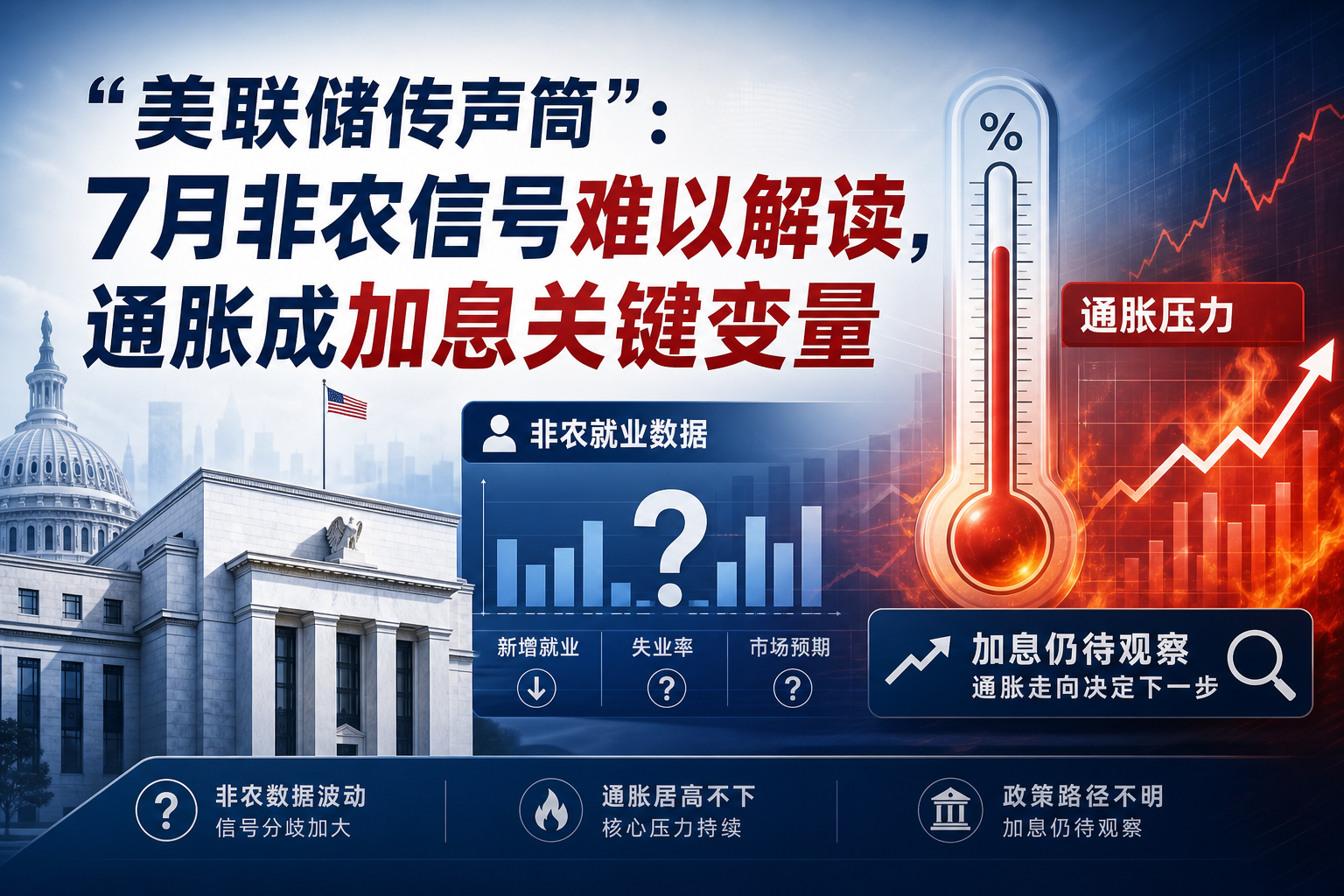 “美联储传声筒”:7月非农信号难以解读,通胀成加息关键变量