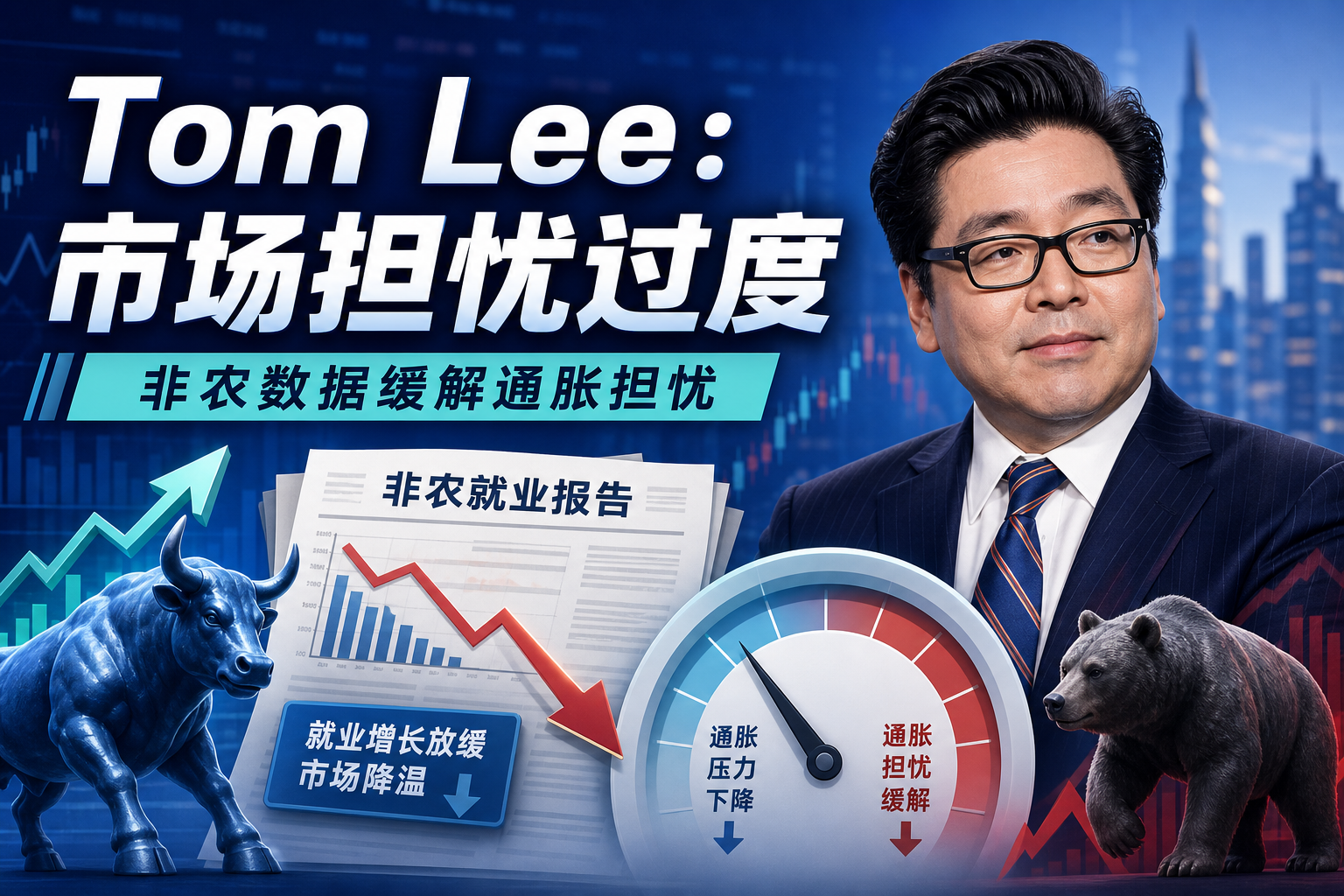 Tom Lee:非农数据证明市场对通胀担忧过度