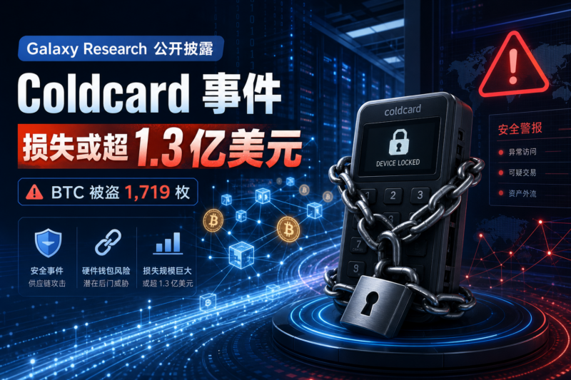 Galaxy Research:Coldcard 事件损失或超 1.3 亿美元-指挥使社区 - 真实线索、热点议题与深度观察