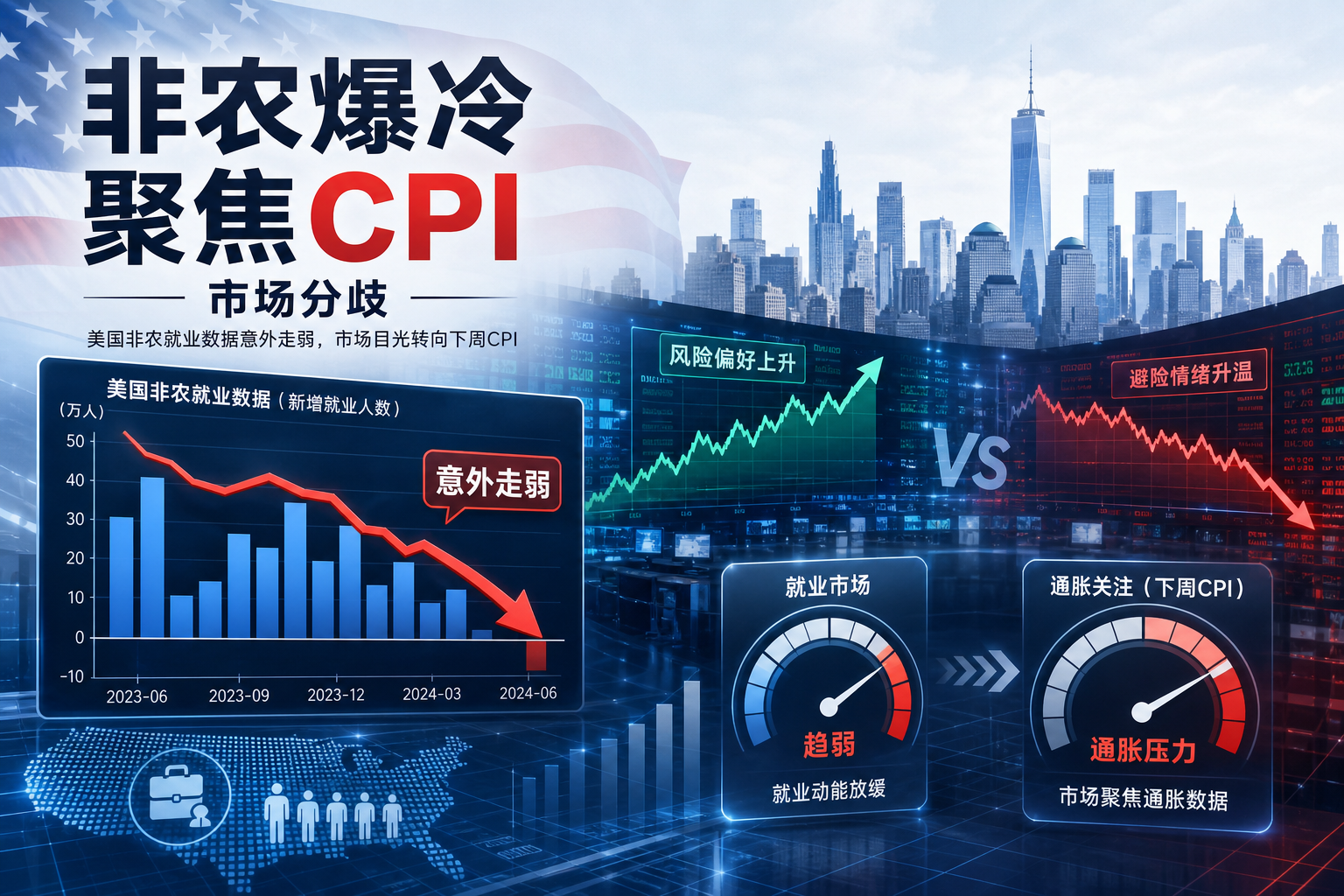 非农爆冷引发华尔街分歧,市场目光转向下周 CPI