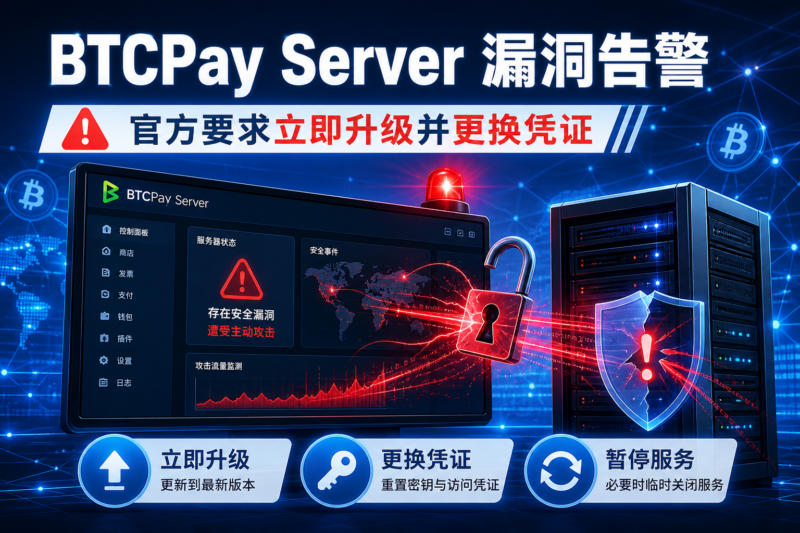 BTCPay Server 遭关键漏洞攻击,官方紧急要求用户升级并更换凭证-指挥使社区 - 真实线索、热点议题与深度观察