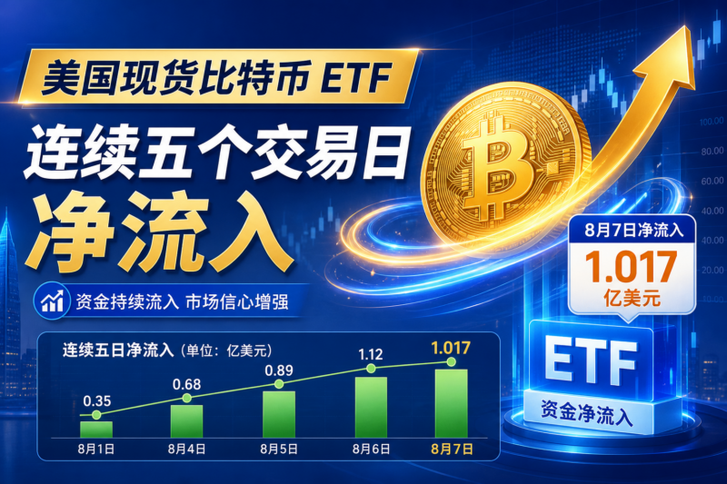 美国现货比特币 ETF 连续五个交易日净流入-指挥使社区 - 真实线索、热点议题与深度观察