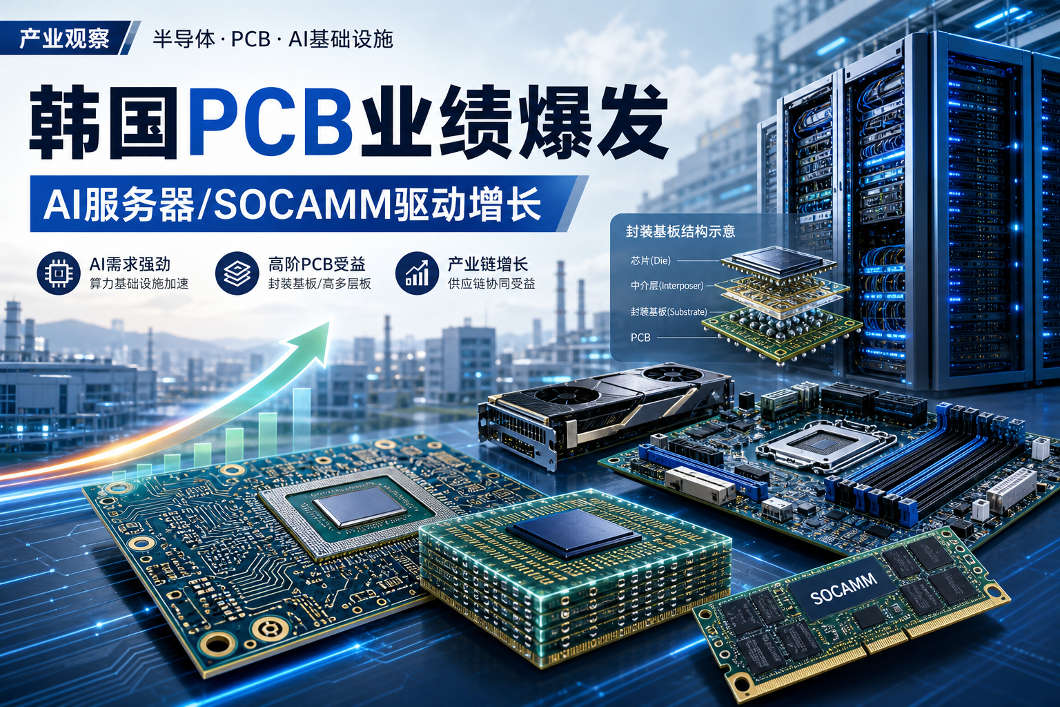 韩国 PCB 厂商 Q2 业绩爆发，AI 服务器与 SOCAMM 或成下一轮增长引擎