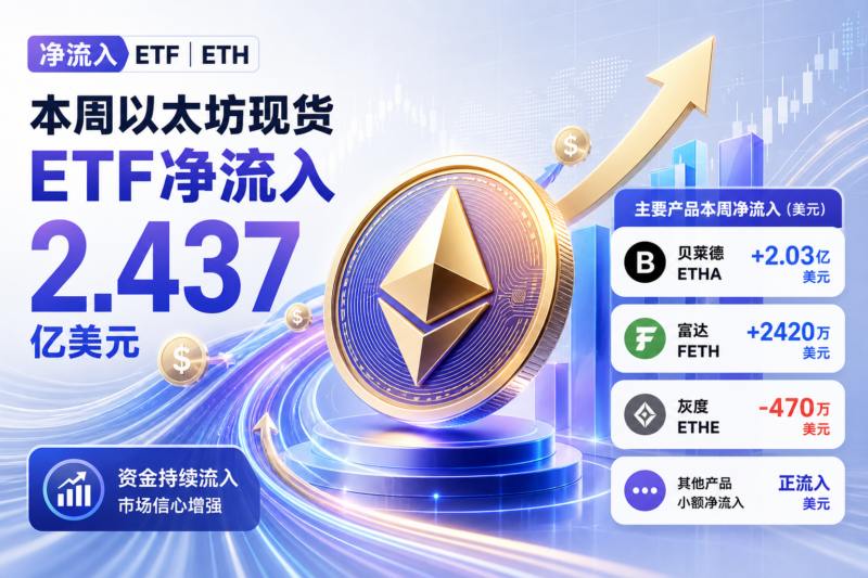 本周美国以太坊现货 ETF 总净流入 2.437 亿美元-指挥使社区 - 真实线索、热点议题与深度观察