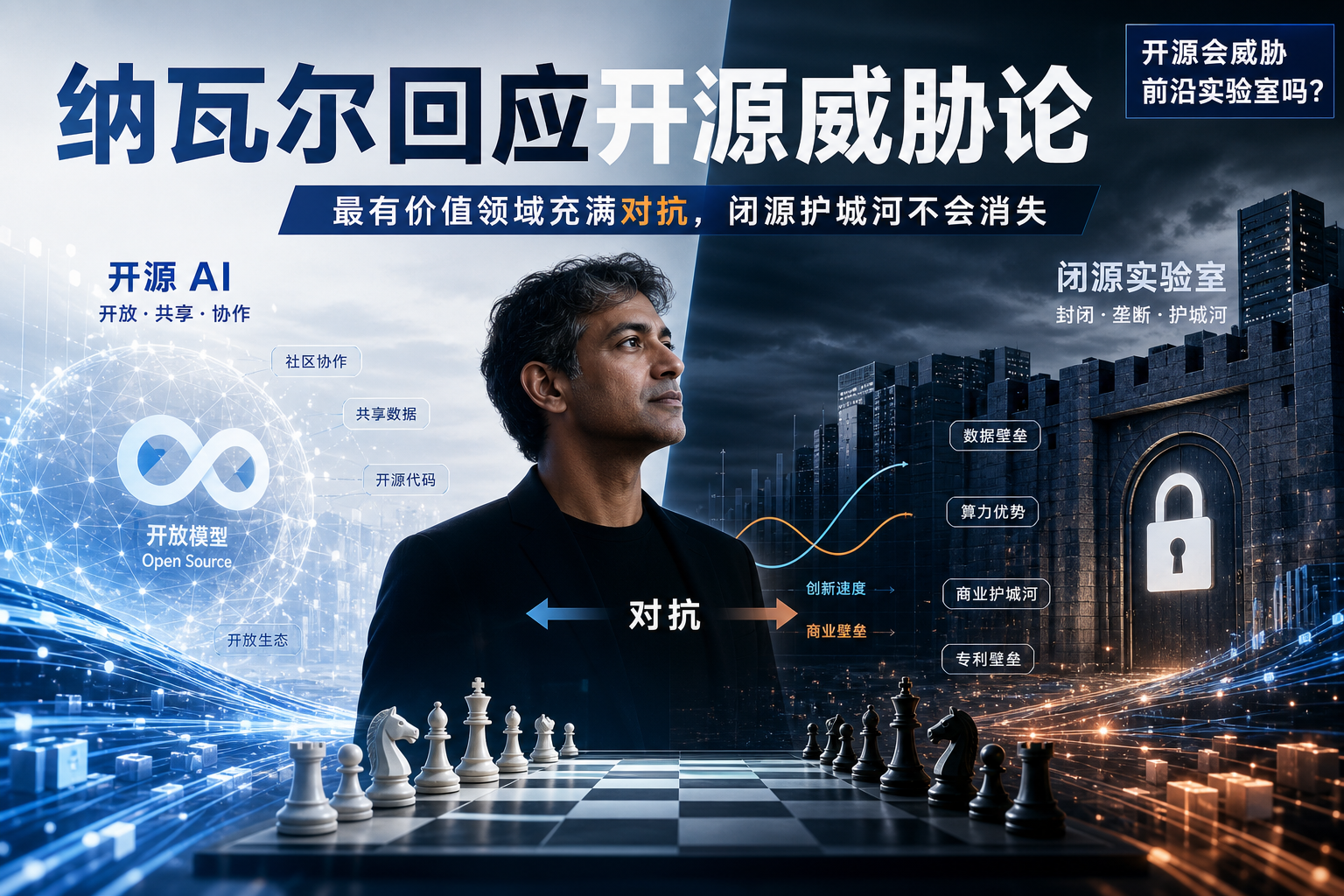 纳瓦尔回应开源威胁论:最有经济价值领域充满对抗,闭源护城河不会消失
