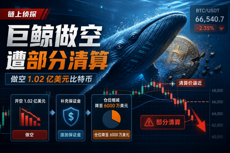 链上侦探|做空 1.02 亿美元比特币的巨鲸遭部分清算-指挥使社区 - 真实线索、热点议题与深度观察
