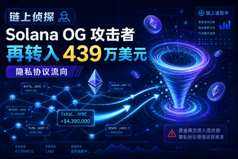 链上侦探｜Solana OG 攻击者再向 Tornado Cash 转入 439 万美元-指挥使社区 - 真实线索、热点议题与深度观察
