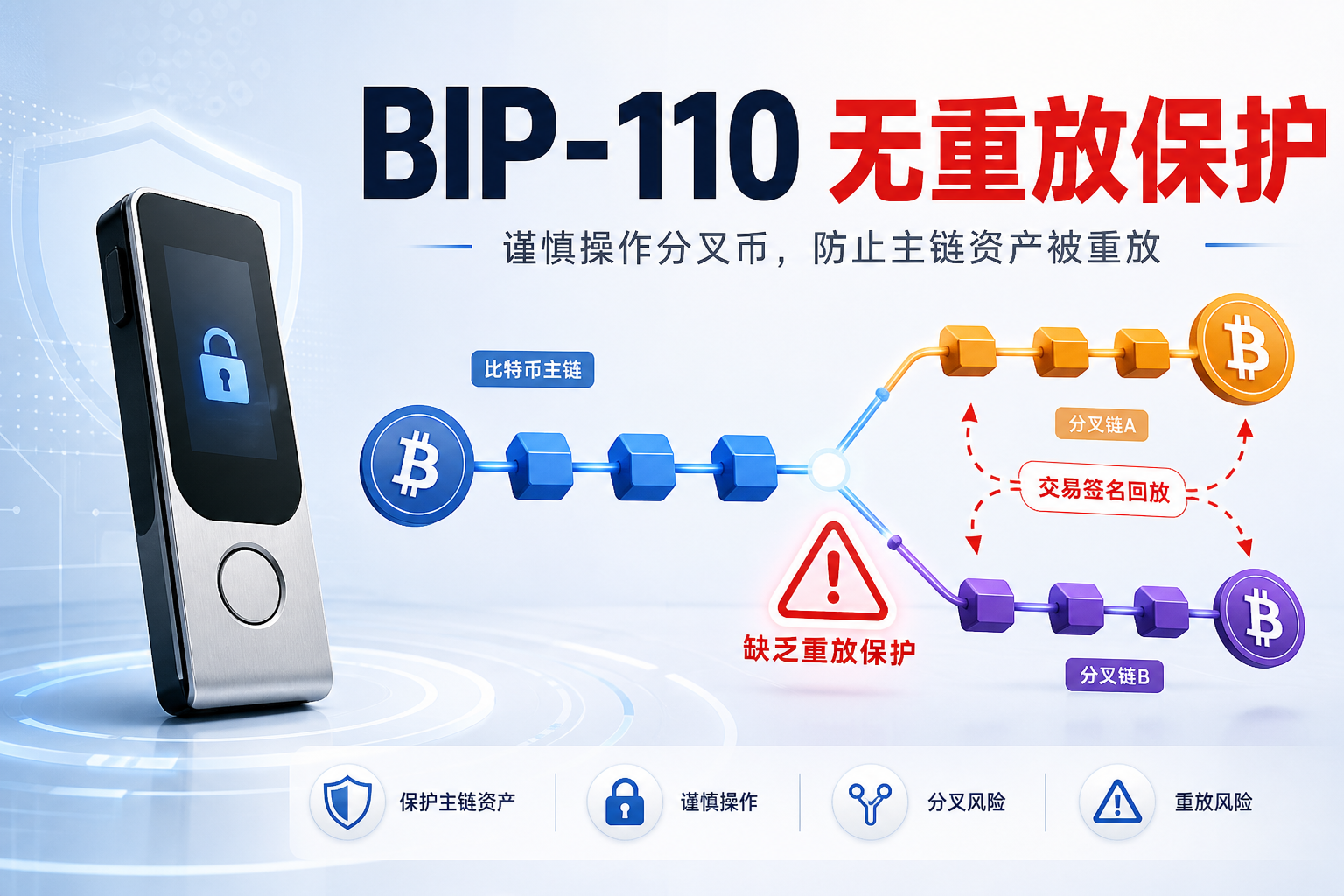 Ledger 提醒:BIP-110 缺乏重放保护,操作分叉币或危及主链资产