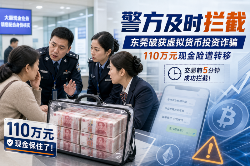 东莞警方成功拦截一起虚拟货币投资理财诈骗，保住市民 110 万元现金-指挥使社区 - 真实线索、热点议题与深度观察