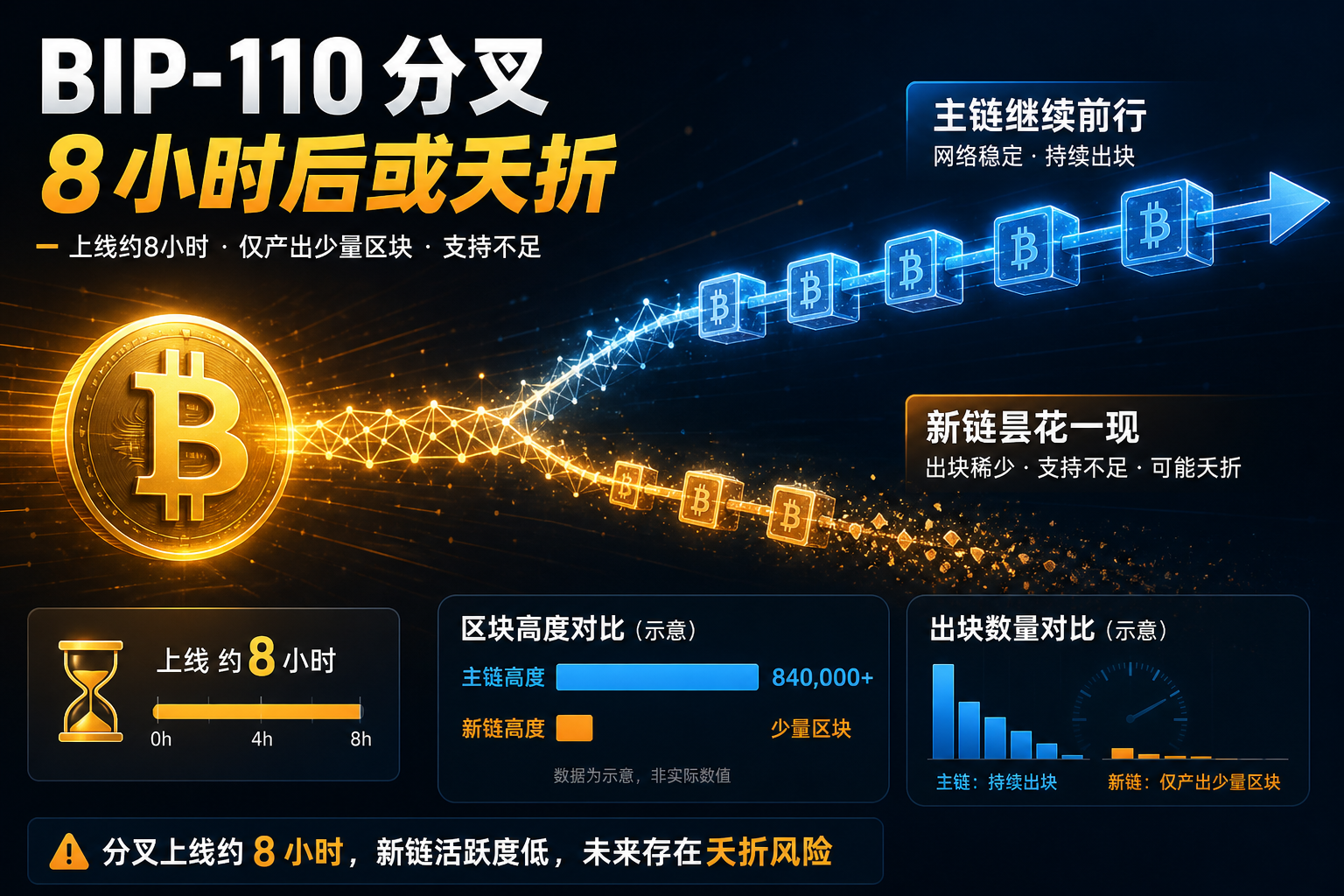 比特币 BIP-110 分叉上线 8 小时后或面临夭折