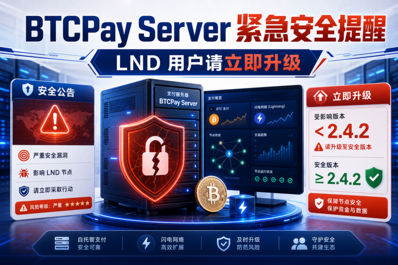 BTCPay Server 确认关键漏洞,LND 用户被敦促立即升级-指挥使社区 - 真实线索、热点议题与深度观察