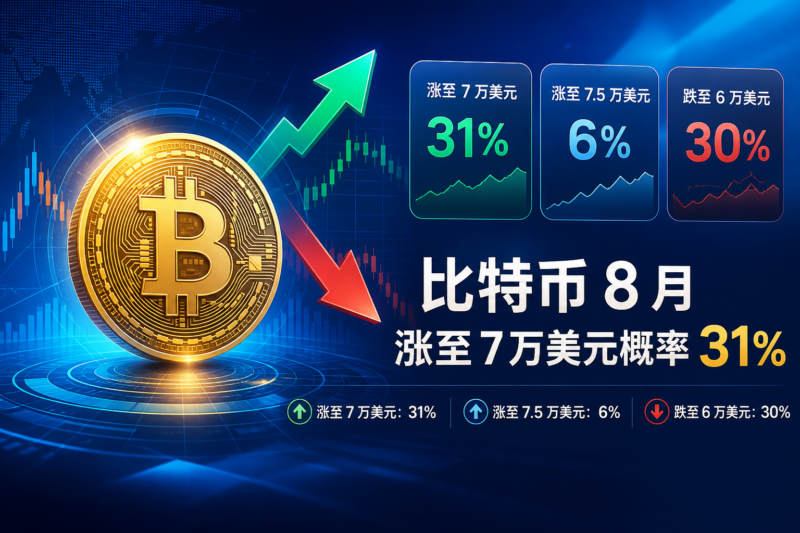 比特币本月涨至 7 万美元概率为 31%-指挥使社区 - 真实线索、热点议题与深度观察