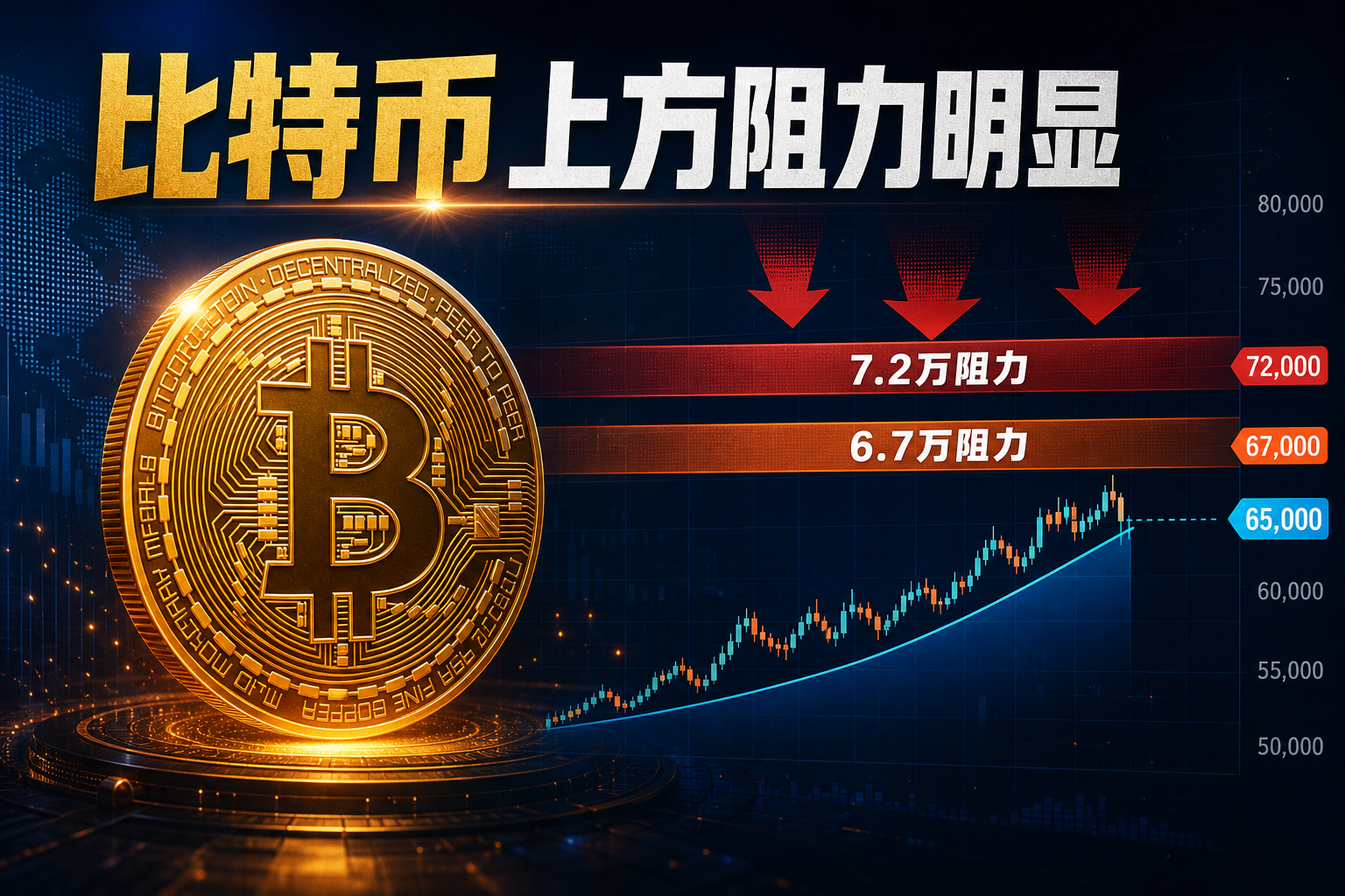 比特币面临 6.7 万及 7.2 万美元成本线阻力，或存在潜在抛压