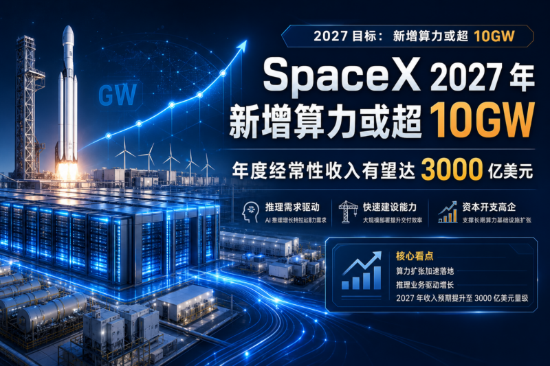SemiAnalysis:SpaceX 2027 年新增算力或超 10GW,年度经常性收入有望达 3000 亿美元-指挥使社区 - 真实线索、热点议题与深度观察
