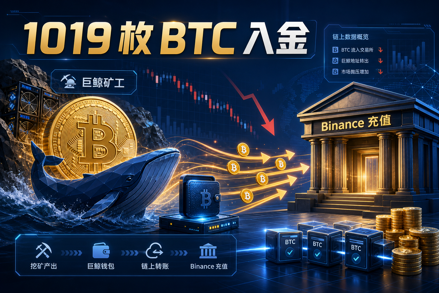 链上侦探|某比特币巨鲸矿工再向 Binance 存入 1019 枚 BTC