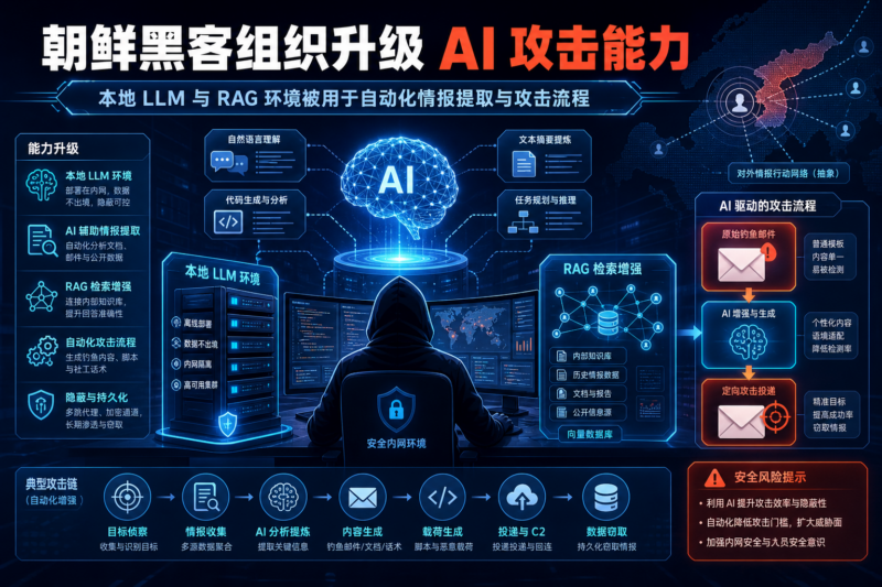 朝鲜黑客组织构建本地 LLM 环境,AI 攻击能力升级-指挥使社区 - 真实线索、热点议题与深度观察