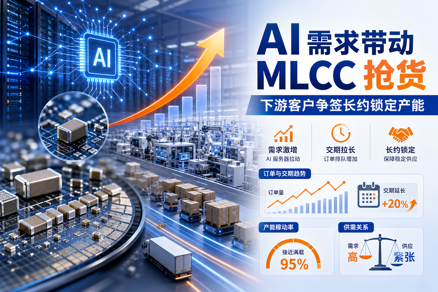 AI 热潮带动 MLCC 抢货,下游客户争签长约锁定产能