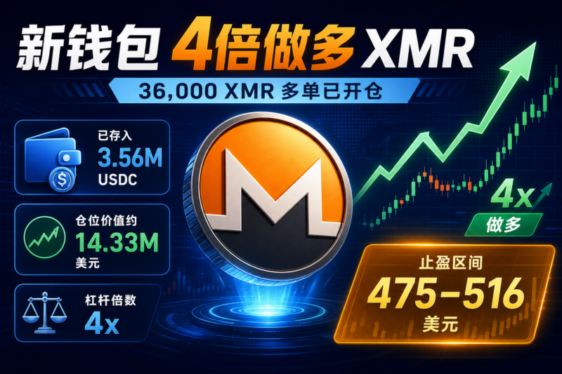某新建钱包以 4 倍杠杆做多 3.6 万枚 XMR-指挥使社区 - 真实线索、热点议题与深度观察