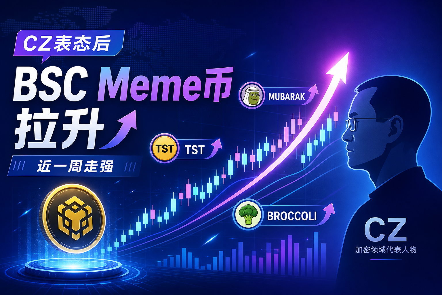 CZ 称“或将买入 meme 币”已过 10 天,多个老牌 BSC meme 币近一周明显拉升