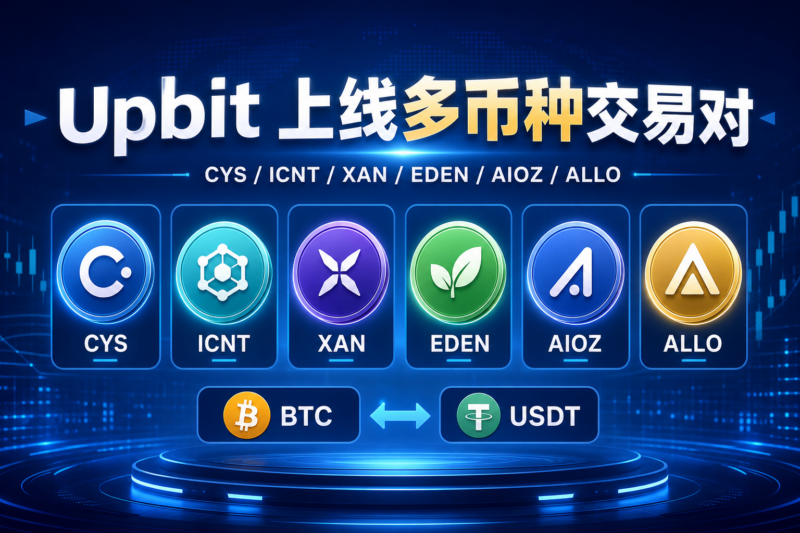 Upbit 将上线 CYS、ICNT 等多个币种 BTC、USDT 交易对-指挥使社区 - 真实线索、热点议题与深度观察