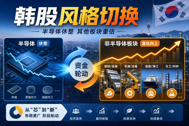 韩国股市半导体主线暂歇,非半导体行业迎来价值重估-指挥使社区 - 真实线索、热点议题与深度观察