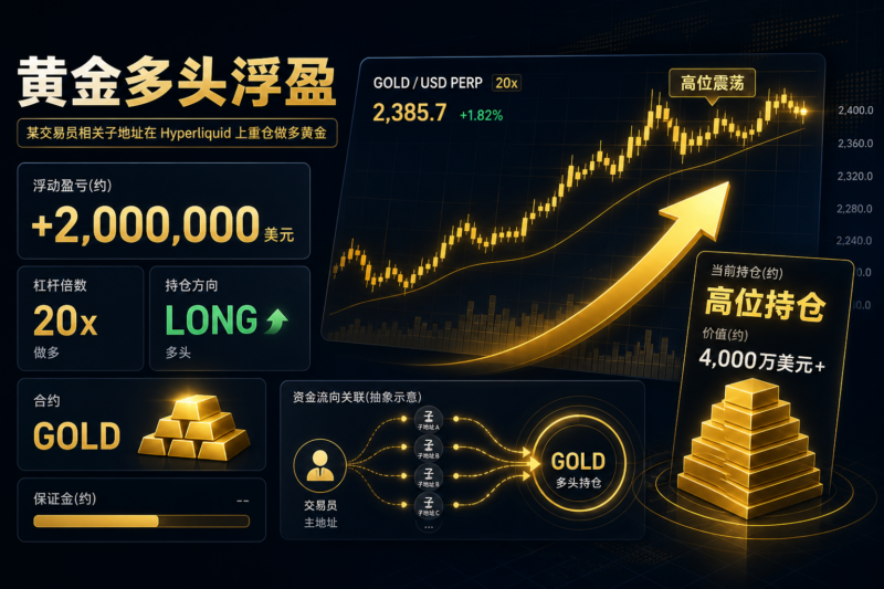 交易员 Loracle 相关子地址重仓做多黄金,浮盈约 200 万美元-指挥使社区 - 真实线索、热点议题与深度观察