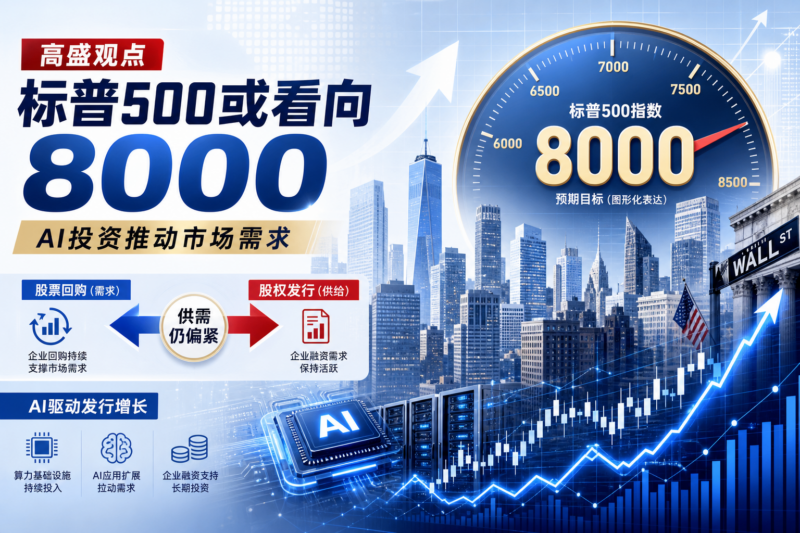 高盛:标普 500 有望升至 8000 点,股票需求或持续压倒供给-指挥使社区 - 真实线索、热点议题与深度观察