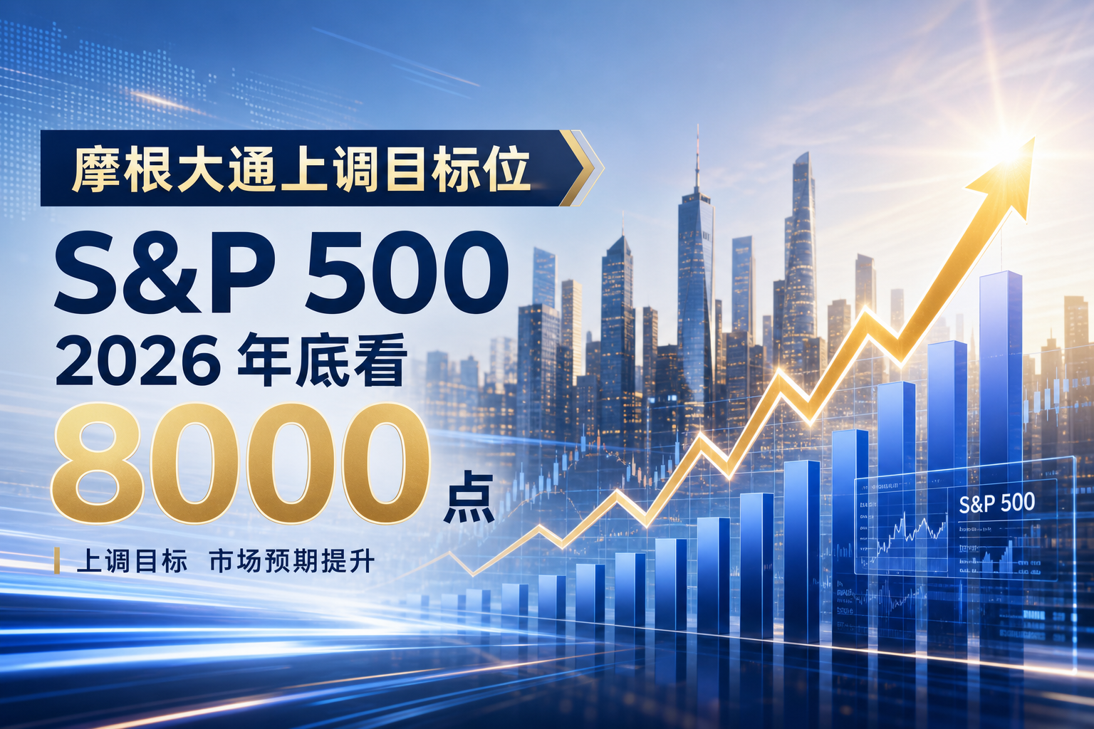 摩根大通上调 2026 年底标普 500 指数目标位至 8000 点