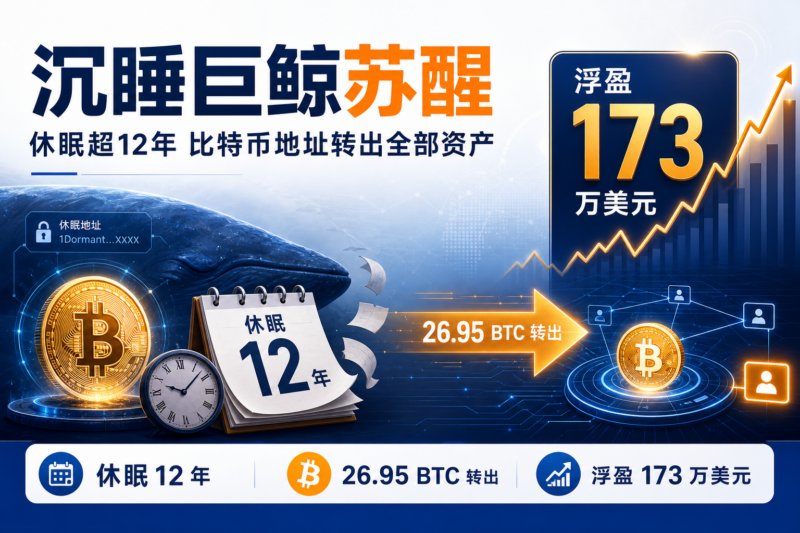 休眠超 12 年地址转出全部 26.95 枚 BTC,浮盈 173 万美元-指挥使社区 - 真实线索、热点议题与深度观察