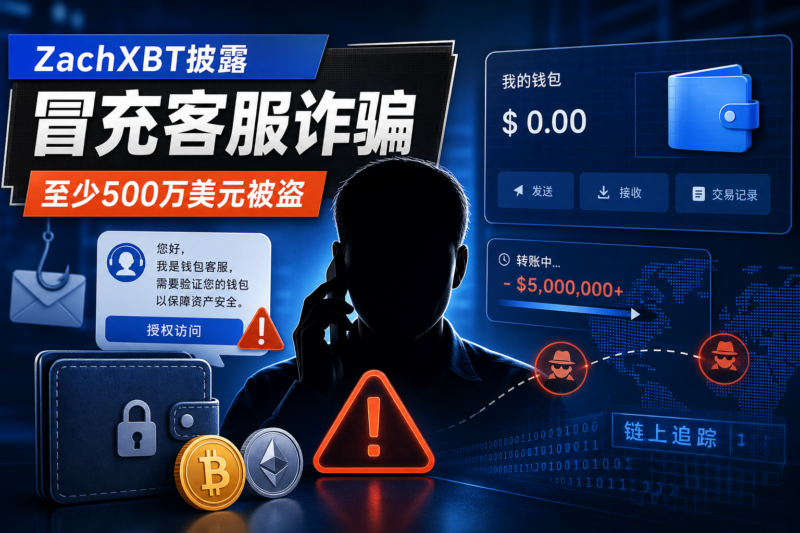 ZachXBT:美国攻击者冒充钱包客服诈骗,至少盗取 500 万美元加密资产-指挥使社区 - 真实线索、热点议题与深度观察