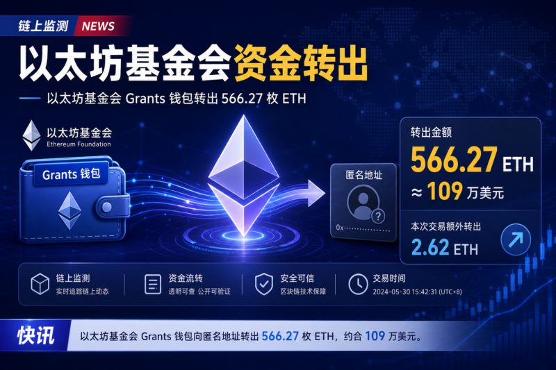 以太坊基金会 Grants 钱包转出 566.27 枚 ETH-指挥使社区 - 真实线索、热点议题与深度观察