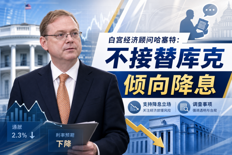 白宫顾问哈塞特:不会接替美联储理事库克,支持降息立场-指挥使社区 - 真实线索、热点议题与深度观察