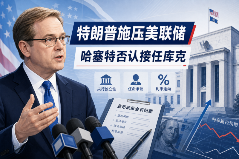 特朗普再施压美联储，哈塞特否认将接任库克-指挥使社区 - 真实线索、热点议题与深度观察
