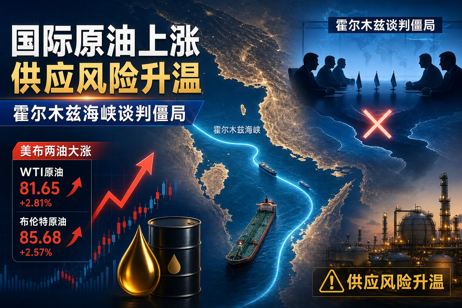 美、布两油涨超 4.5%,霍尔木兹重新开放谈判陷入僵局